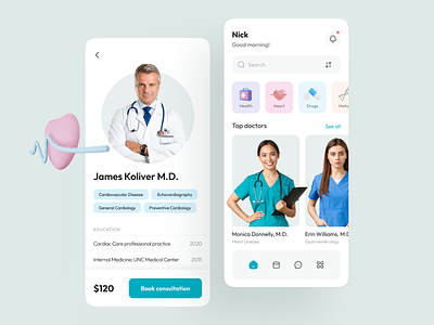 Healthcare Mobile App concept app design design doctor doctors health health care healthcare hospital medical medical services mobile mobile app