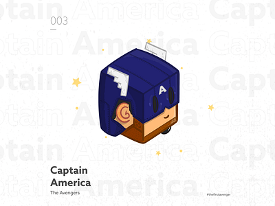 #003 Captain America adobe illustrator captain america fanart illustration