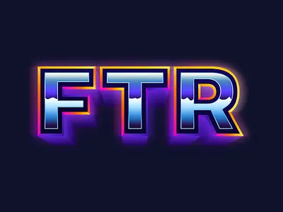 FTR (FUTURE) 80s design future retro retro logo retrofuture retrowave synthwave vaporwave