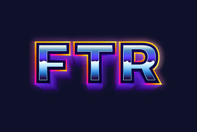 FTR (FUTURE) 80s design future retro retro logo retrofuture retrowave synthwave vaporwave