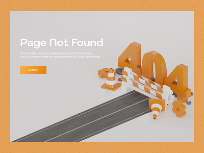 404 Page Not Found 🤖 3d 404 branding design error graphic design road ui ux web