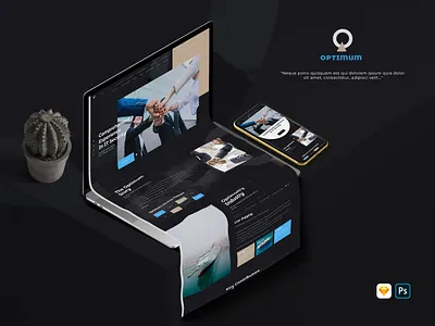 Creative Website Landing page with responsive design. branding creative agency design graphic design photoshop product design typography user experience ux ux design website design