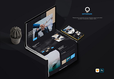 Creative Website Landing page with responsive design. branding creative agency design graphic design photoshop product design typography user experience ux ux design website design