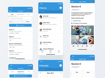 Notes App appdesign appointment booking calendar mobile notes notes app