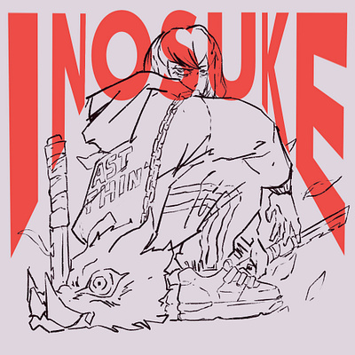 Inosuke | Character Design 2d art 2d character anime character design digital art editorial fashion illustration line work procreate