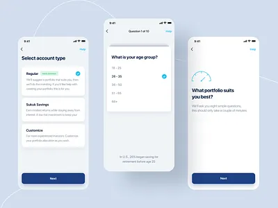 Wahed Invest: Intuitive Account Types & Custom Questionnaires UI accounttypes dribbbledesign financialplanning financialquestionnaires financialtechnology investmentapp investmentdecisions investmentoptions investmentstrategy investmenttools investmentui personalfinance uiuxdesign userinterfacedesign wealthmanagement