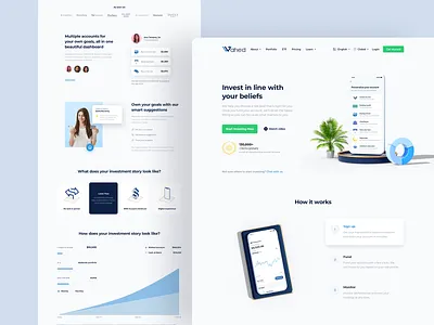 Fintech landing page