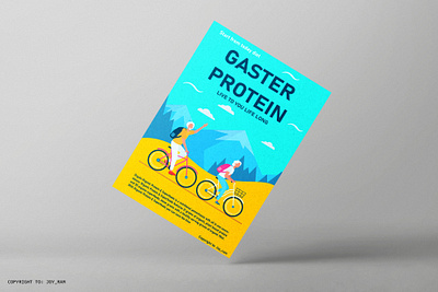 Gaster protein flyer design flyer design flyer design template illustration poster poster design template typography vector