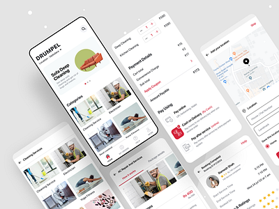 Home services mobile app design and development android app template booking design ecommerce home services illustration mobile on demand uikit uiux