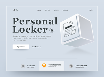 Personal Locker-Concept 2022 concept idea illustration mansoorgull ui ux web03 webdesign
