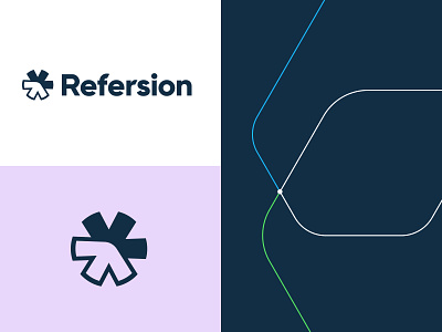 Refersion - Brand Strategy asterisk brand branding geometric logo marketing overlap vector