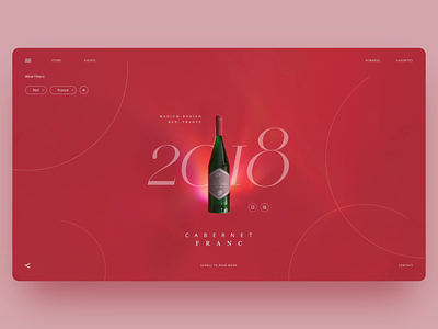 Wine 3d animation concept design graphic design layout motion graphics ui ux web wine