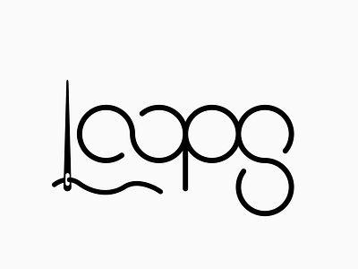 Loops Logotype Explorations & Experiments brand branding design embroidery graphic graphic design hand identity infinite logo logotype loop machine needle sewing symbol thread time type typography