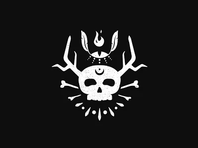 skull black design eye grange illustration inspiration logo magic skull spirit white