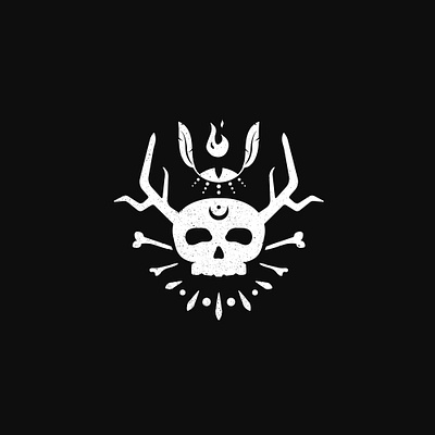 skull black design eye grange illustration inspiration logo magic skull spirit white
