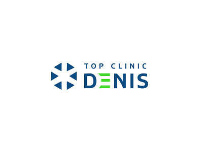 Denis medical clinic logo ambulance blue confidence font logo green health logo logotype medical minimal negative space sign