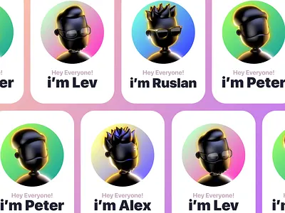 Design Team avatars 3D animation 3d animation app app design avatars branding cards design finance fintech icon illustration ios iphone mobile app design mobile design profile ui ux web design