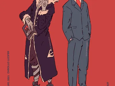 Chrollo Lucifer | Fan Art 2d art 2d character character design digital art editorial fashion illustration illustration line work magazine cover procreate