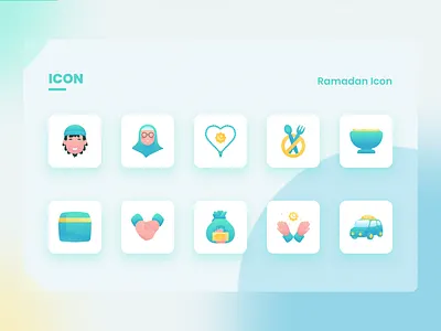 Ramadan Icons Set app design flat freelance designer icons iconset illustration muslim ramadan ramadan kareem ramadan mubarak vector website