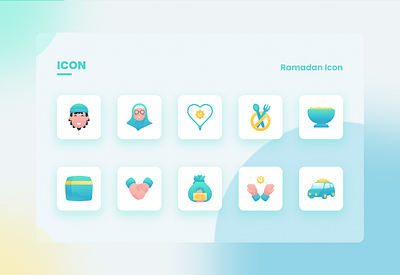 Ramadan Icons Set app design flat freelance designer icons iconset illustration muslim ramadan ramadan kareem ramadan mubarak vector website