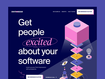 Demobase – Web Design and Branding animation branding inspiration landing logo motion playful saas ui ux web