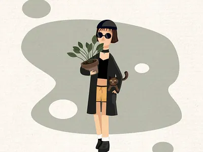 Mathilda adobe illustrator cartoon design flat girl illustration vector