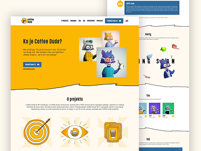 Coffee Dude NFT Collection Landing Page Design collection landing nft ui ux web design web3