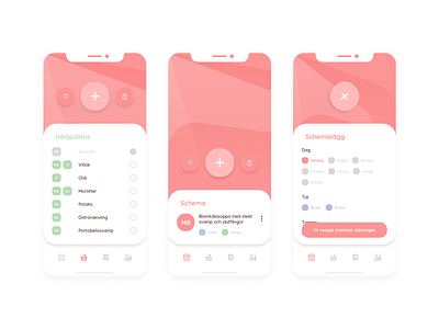 Recipe App app design ios materik recipes swedish ui ux