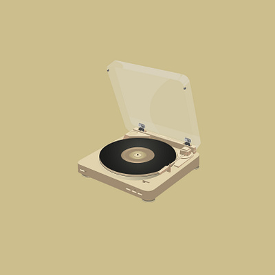 Vinyl record player adobe adobe illustrator design flat flat illustration illustration illustrator player retro vintage vinyl vinyl collection vinyl cover vinyl record