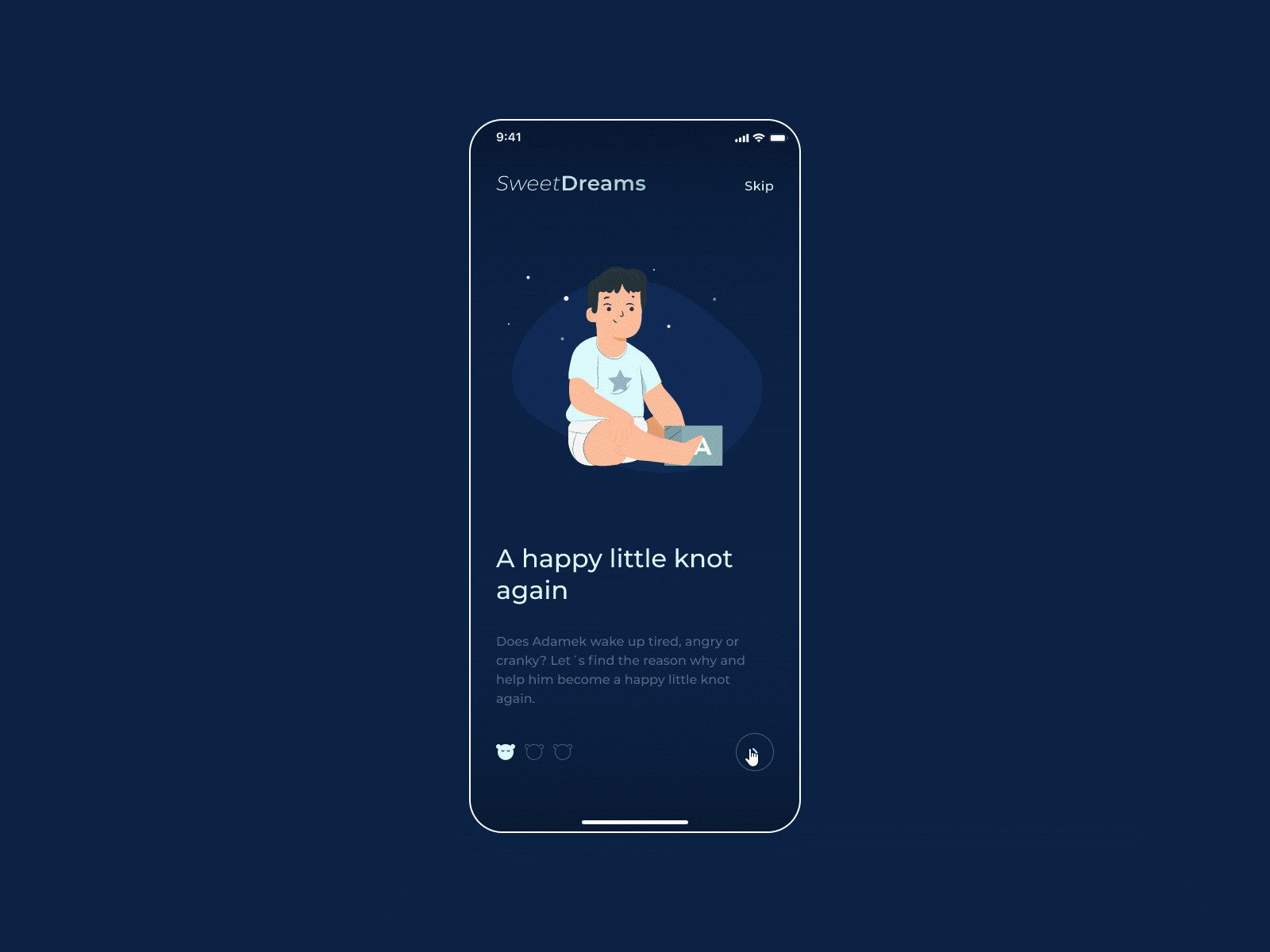 Sleeping App Prototype app design application baby dark theme dark ui figma figmadesign mobile mobile app mobile app design mobile uiux mobileui mobileux prototype simple sleep app ui userinterface ux uxdesign