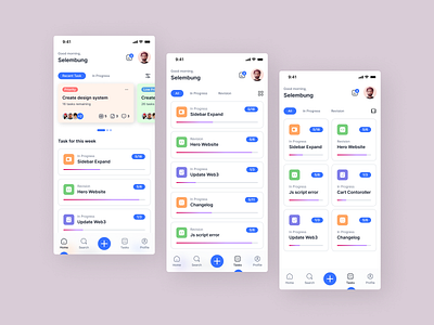 Task Management Mobile animation clean interaction management minimalist mobile organize organize task product design task task list task management to do to do list ui ux