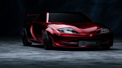 Custom Car DS 12A 3d art 3d modeling blender3dart car design hard surface modeling