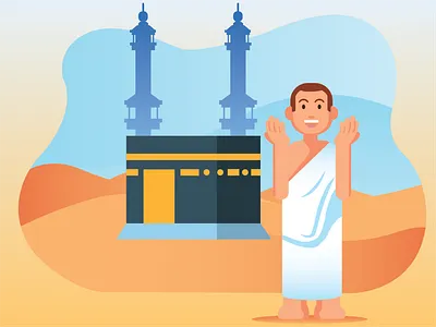 الحج art comic design flat graphic design illustration illustrator vector
