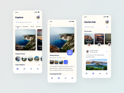 Travelling Mobile App 2022 clean clean ui creative design discover ios mobile app mobile app design modern tourist travel agency travel app travel apps travelling trending trendy ui uiux ux