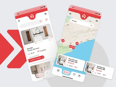 House Rent/Buy App app app design application buy buy house house house app house design house rent houses housing mobile mobile app mobile app design mobile design mobile ui red app rent renting renting app