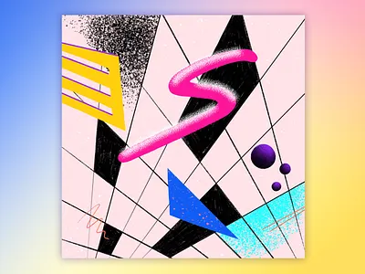 a Higher Note ~ Summer vibes 80s abstract art design fun funky geometric graphic graphic design illustration memphis style neon pink play shapes summer synthwave vaporwave