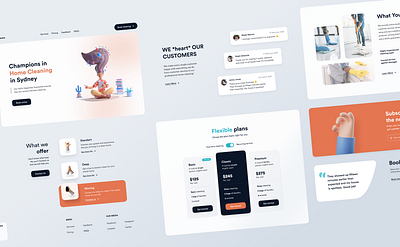 Cleaning Service Website Design cleaning service clear design digital minimal project typography ui uiuxdesign web web design whitespace