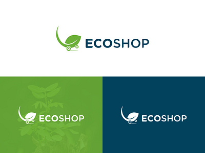 Eco-Shop Logo Design brand design clean clean logo creative eco graphic design green identity identity branding leaf logo logo design modern modern logo organic simple logo vector visual identity