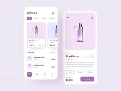 Beauty Shop App beauty app branding inspiration logo minimal mobile app mobile app design mobile design mobile ui shop skincare trends typography ui ui ux ui design ux ux design