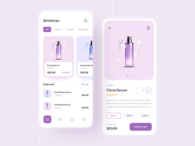 Beauty Shop App beauty app branding inspiration logo minimal mobile app mobile app design mobile design mobile ui shop skincare trends typography ui ui ux ui design ux ux design