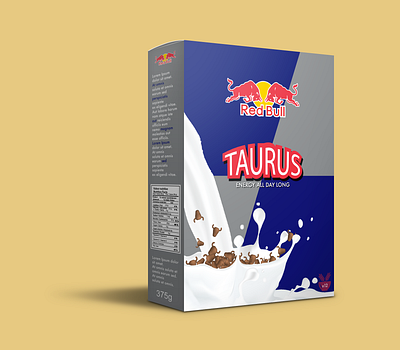 Red Bull cereal branding cereal cereal box concept design design food illustration logo redbull test