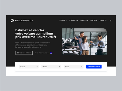 Webdesign Meilleureauto.fr adobexd automobile automotive car responsive uidesign webdesign