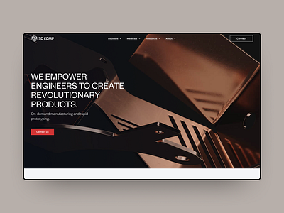 3D Comp - Homepage Exploration Part 1 clean design figma typography ui uiux ux web webdesign website