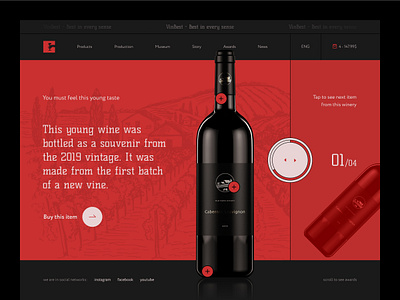 Premium winery located in France alcohol bottle clean concept digital drink ecommerce flat homepage landing minimal minimalism ui ux webdesign website wine winery