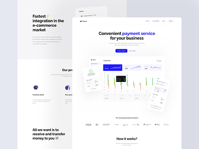 Landing for Playpay acquire business clean flat landing landingpage layout payments website widget