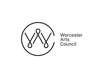 Worcester Arts Council 2021 arts bw clever compass elegant logo massachusetts minimal w.a.c. worcester