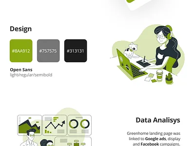 GreenHome - Landing Page UX/UI landing page minimal ui ux uxui