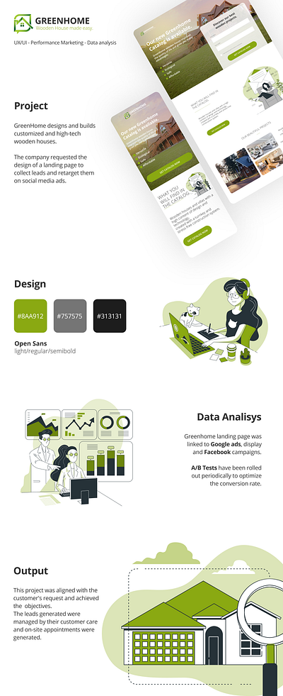 GreenHome - Landing Page UX/UI landing page minimal ui ux uxui