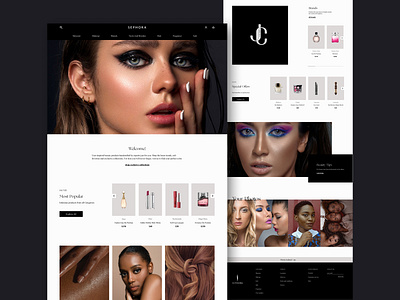 SEPHORA- redesign concept dailyui design dribbblers makeup redesign ui uidesign userexperience userinterfacedesign ux uxdesign webdesign