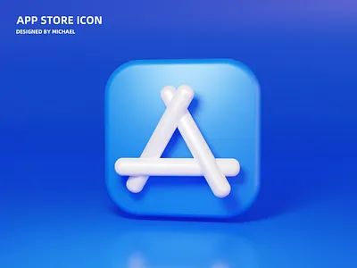 app store 3d Icon blender blender3d icon